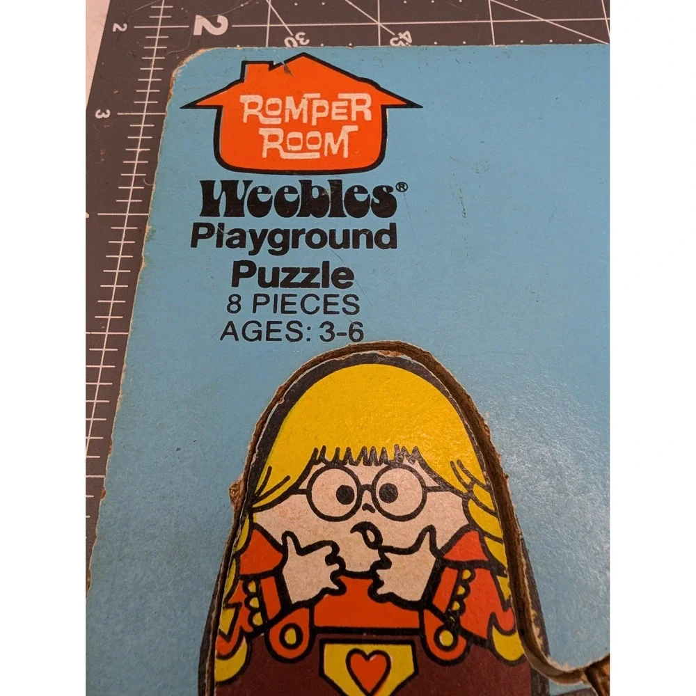 Romper Room Weebles Cork Wood Puzzle Playground 1977‎ Hasbro 418-11